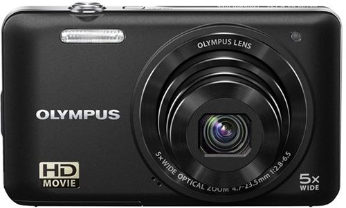 Cámara digital compacta Olympus D-745 en color negro con 14.0 Mpx, zoom óptico 5X y 49 MB