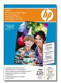 HP Q1991HF - HP Premium Photo Paper · Papel de fotografía satinado · 100 x 150 mm · 240 g/m2 · 20 hoja(s) · para Deskjet D1560, F2280, Officejet T65, Officejet Pro 11XX, K55