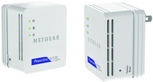 Netgear XAVB5101-100PES - NETGEAR Powerline Nano500 Set XAVB5101 · Puente · Gigabit Ethernet, HomePlug AV (HPAV) · conectable en la pared (paquete de 2)