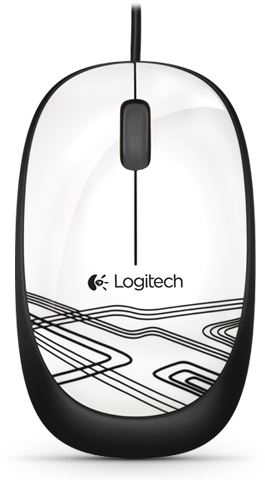 Logitech 910-002944 - Logitech M105 · Ratón · óptico · cableado · USB · blanco