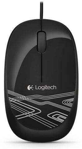 Logitech 910-002943 - Logitech M105 · Ratón · óptico · cableado · USB · negro