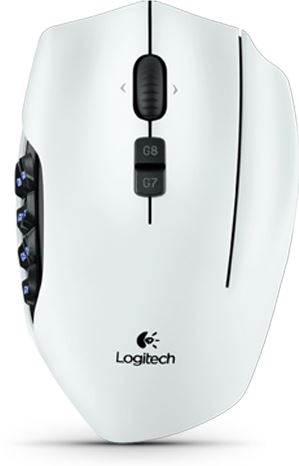 Logitech 910-002873 - Logitech Gaming Mouse G600 MMO · Ratón · laser · 20 botones · cableado · USB · blanco