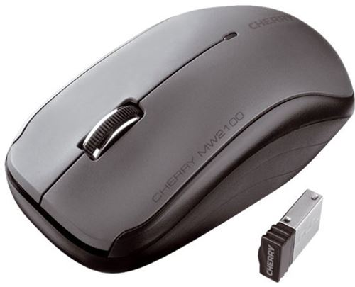 Cherry JW-T0200 - Cherry MW 2100 · Ratón · infrarrojos · 3 botones · inalámbrico · 2.4 GHz · receptor inalámbrico USB · negro
