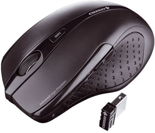 Cherry JW-T0100 - Cherry MW 3000 · Ratón · infrarrojos · 5 botones · inalámbrico · 2.4 GHz · receptor inalámbrico USB · negro