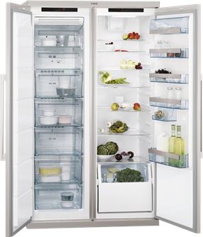 Congelador AEG A92200GNM0 Vertical 1,85 mts, Control electrónico, Display LCD, Frostmatic, INOX, Antihuellas, No-Frost, A+