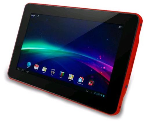 Tableta NVSBL VORTEX 7" · Color Rojo · Android 4.0 · 4GB · MicroSD · Pantalla LCD táctil capacitiva Multi touch