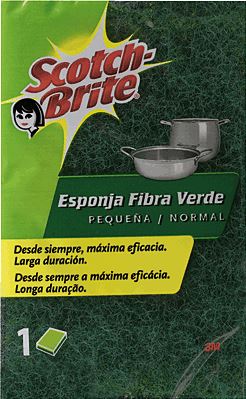 3M ESPONJA FIBRA VERDE ELIMINA SIN ESFUERZO LA SUCIEDAD MAS DIFICIL REF. 0612-2 / 3M-792892