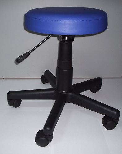 Taburete Thermactol a gas elevable 5 ruedas - Azul / Negro