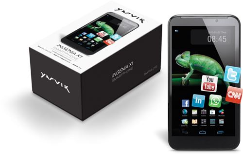 Teléfono Móvil Libre Yarvik Ingenia X1 5.3" Smartphone - Dual SIM - Android 4.0.4 - IPS qHD Multi-Táctil - Cortex A9 DC 1.0 Ghz - 1 GB RAM - 4 GB Nand Flash - 8 Mpx - Micro USB - 2700 mAh - Negro