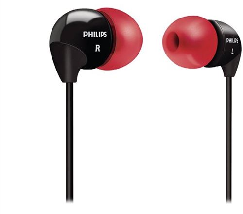 Philips SHE3500RD - Cascos/Auriculares con Cable - Rojo