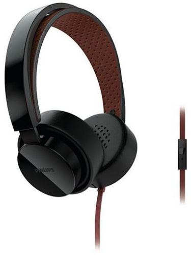 Philips Cascos/Auriculares y micrófono con Cable SHL5205BK - Banda asombrosamente ligera con almohadillas autoajustables con aislamiento del ruido garantiza un ajuste y una comodidad perfectos - Negro