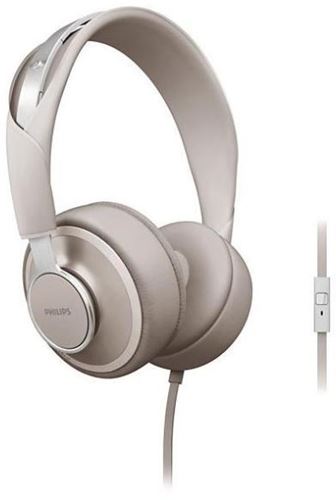 Philips Cascos/Auriculares y micrófono con Cable SHL5605GY - Banda de tela suave para disfrutar de tu música cómodamente mientras te desplazas y almohadillas supra-aurales con aislamiento - Gris