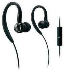 Philips SHS8105A - Casco con auriculares ( almohadilla interna (con sujeción tipo gancho) ) - Sonido excelente con la máxima comodidad - Aislamiento del ruido pasivo para una mayor calidad - Negro