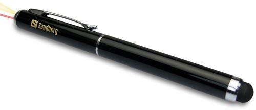 461-03 Sandberg 3in1 Stylus Torch + Laser - Lápiz táctil para tablet con linterna y puntero láser