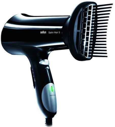 Braun HD-550 - Secador de pelo Braun Satin-Hair 5 con accesorios de alisado. Protección premium del cabello con efecto anti-estática.