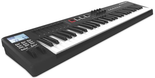 Teclado controlador Alesis QX61 USB/MIDI de 61 teclas, 8 controladores fader, 8 controladores.