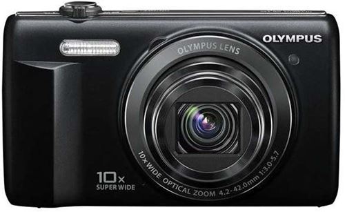 Cámara digital Olympus VR-340 + Funda neopreno + SD 8 GB - Grabación HD 720p - 16.0 Megapíxel - Pantalla LCD 3" - Zoom Óptico 10X (Superangular) - Negro