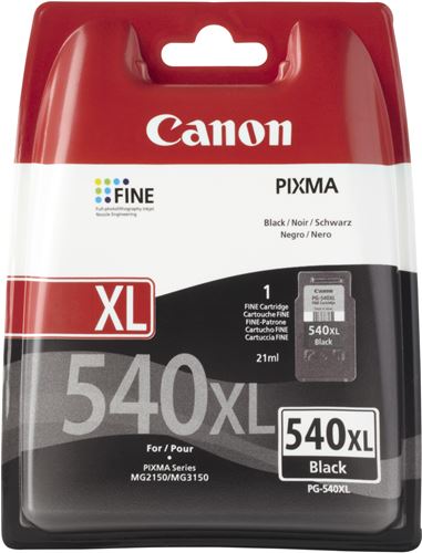 Canon PG-540XL - Cartucho de impresión - 1 x negro - ampolla con seguridad - para PIXMA MG2250, MG3150, MG3250, MG4150, MG4250, MX375, MX395, MX435, MX455, MX515, MX525