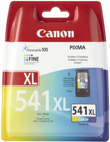Canon CL-541XL - Cartucho de impresión - 1 x color (cian, magenta, amarillo) - ampolla con seguridad - para PIXMA MG2250, MG3150, MG3250, MG4150, MG4250, MX375, MX395, MX435, MX455, MX515, MX525