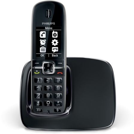 Philips CD4901B - Teléfono inalámbrico con ID de llamadas/llamada en espera - DECT\GAP - negro