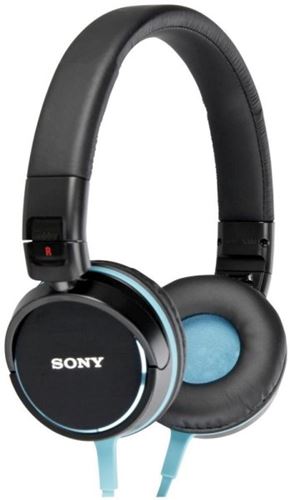 Auriculares Sony MDRZX600L modernos con un sonido con calidad de estudio, sistema de plegado giratorio de diseño plano para un transporte fácil