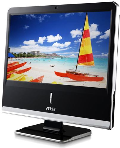 Ordenador Sobremesa AIO MSI Wind Top AP1920 Serie Professional, LCD 18.5" 1366x768, 16:9, Intel® Pinetrail D525 1.8GHz, 2GB DDR3, 320GB SATA2, Intel® GMA3150, WiFi, Webcam, DVD Multi, Negro