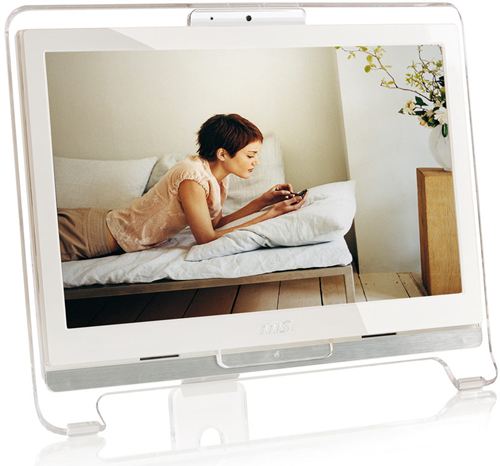 Ordenador Sobremesa AIO MSI Wind Top AE1921 Serie Entertainment, LCD Táctil 18.5" 1366x768, 16:9, Intel® Atom™ D525 1.8GHz, 2GB DDR3, 320GB SATA2, Intel® GMA3150, VGA, WiFi, Webcam, DVD Multi, Blanco