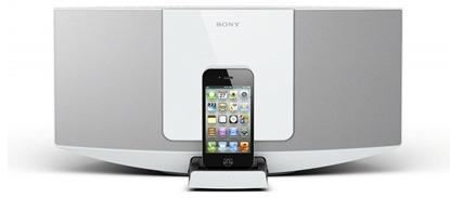 Sistema de audio Sony CMTV50IPS altavoces Magnetic Fluid diseñados para iPad/iPhone/iPod, USB, CD, FM/AM, 20 W+20 W