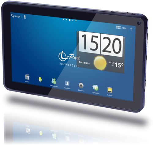Tableta Leotec L-PAD Universe 10.1" HD Multitáctil Capacitivo - A9 1.2GHZ - GPU Mali 400 - 1024 x 600 - 8 GB Nand Flash - 1 GB RAM - Android™ 4.1 - HDMI - Host-USB / OTG - Doble webcam - Bat. 5400 mAh