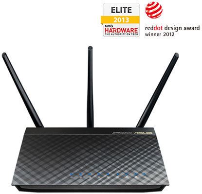 Router Gigabit Wireless-AC1750 dual-band 802.11ac Asus RT-AC66U - Gigabit Ethernet - Tres antenas integradas - Linux - Mac