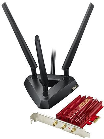 Adaptador inalámbrico PCI-E Dual-band 802.11ac Asus PCE-AC66 - Tres antenas integradas