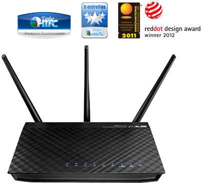 Router Gigabit Dual-Band Wireless-N900 Asus RT-N66U - Gigabit Ethernet - Tres antenas integradas - Linux - Mac