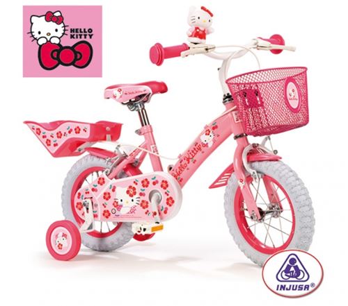 Bicicleta Hello Kitty de Injusa, 12, para niñas con cesta y portamuñecas - Audiotronics.es 10 año bicicleta para nina