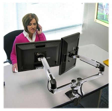 Ergotron 45-245-026 LX Dual Side-by-Side Arm…