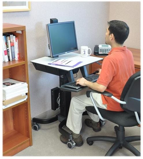 Ergotron 24-216-085 WorkFit-C Single HD Sit-…