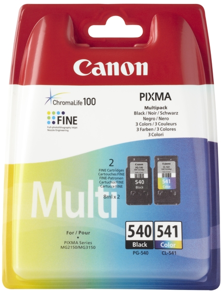 Canon 5225B006 - Canon PG-540 / CL-541 Multipack - Paquete de 2 - 8 ml ...